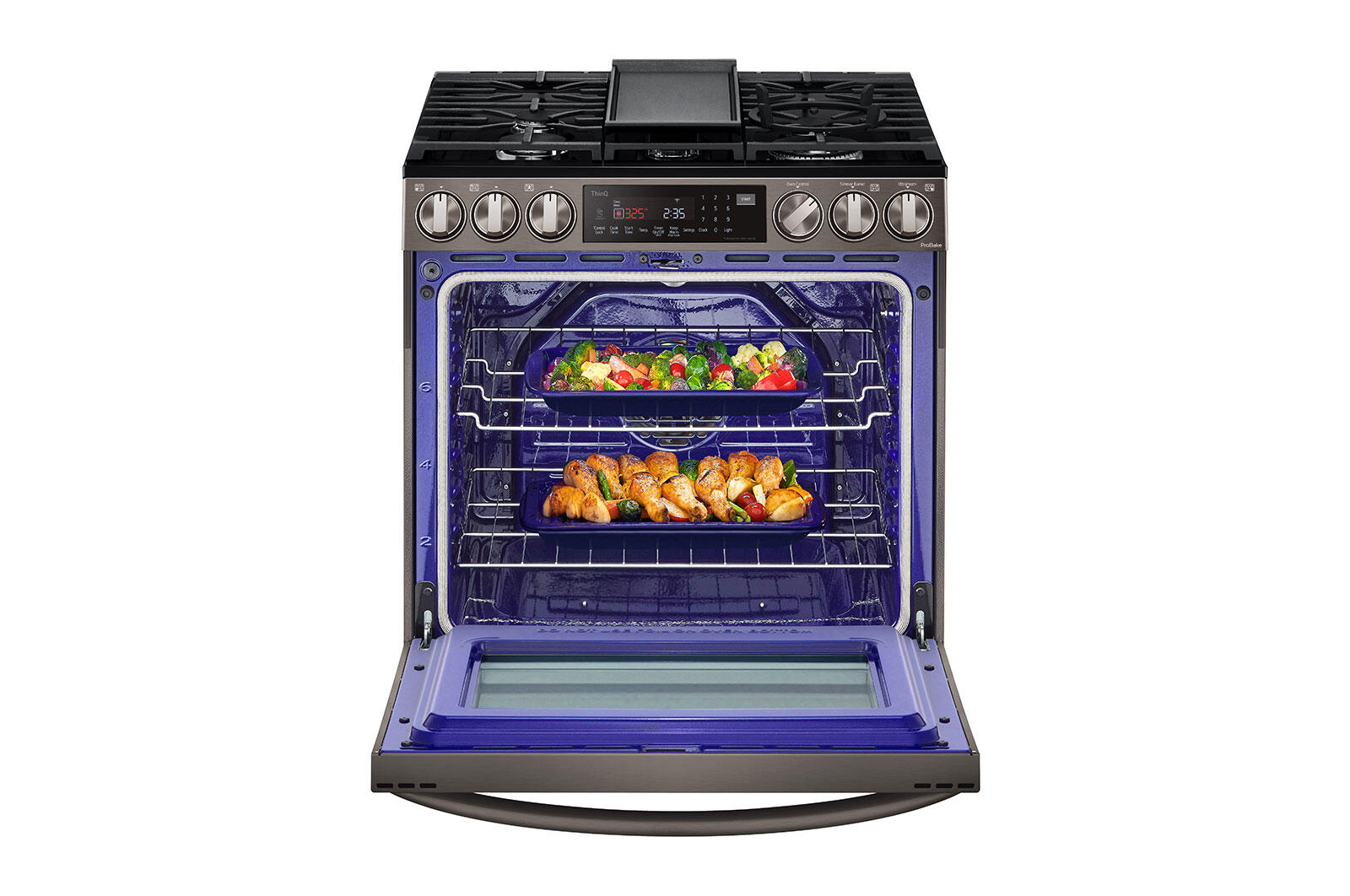 Lg LSGL6337D 6.3 Cu Ft. Smart Wi-Fi Enabled Probake Convection® Instaview™ Gas Slide-In Range With Air Fry