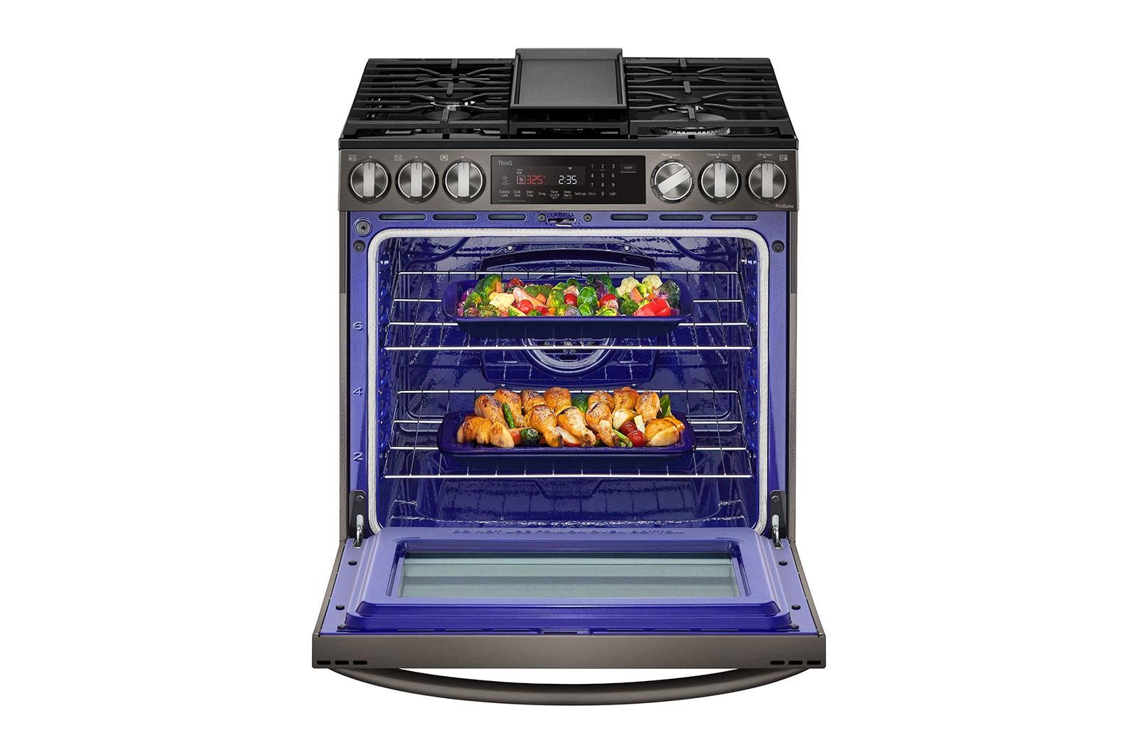 Lg LSDL6336D 6.3 Cu. Ft. Smart Wi-Fi Enabled Probake® Convection Instaview® Dual Fuel Slide-In Range With Air Fry