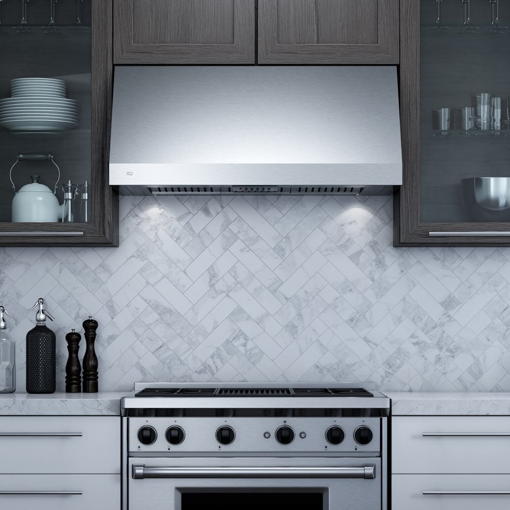 Xo Appliance XOT1848KS 1000 Cfm 48" Wall Mount Italian Made Pro Hood Stainless