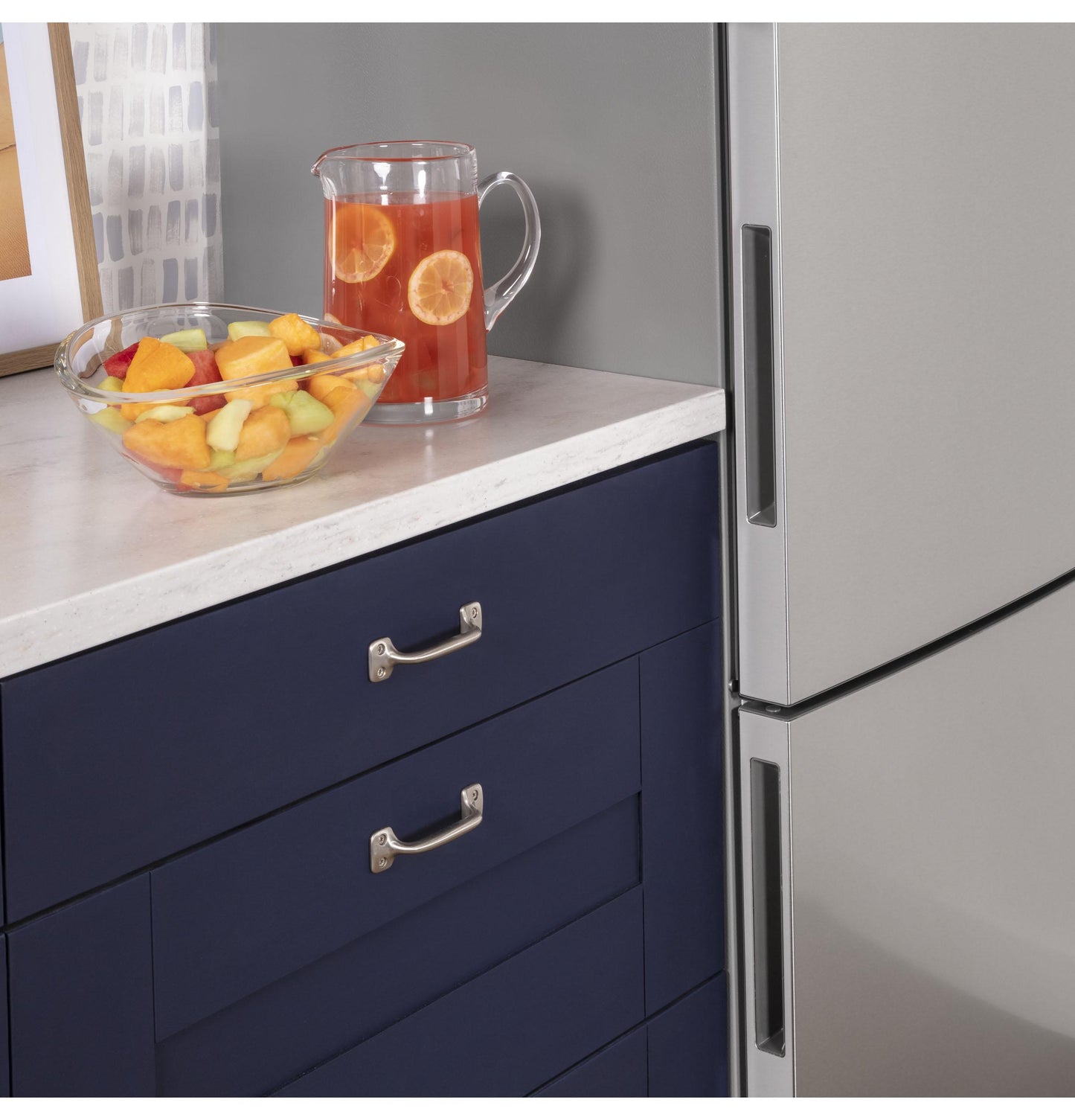 Ge Appliances GBE17HYRFS Ge® Energy Star® 17.7 Cu. Ft. Counter-Depth Bottom-Freezer Refrigerator