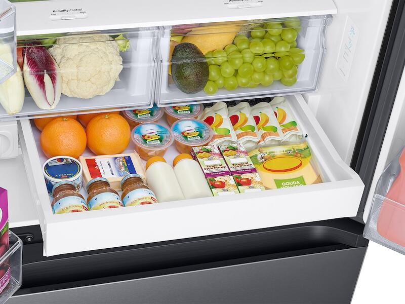 Samsung RF22A4121SG 22 Cu. Ft. Smart 3-Door French Door Refrigerator In Black Stainless Steel