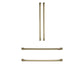Cafe CXQB4H4PNCG Café™ Refrigeration Handle Kit - Brushed Brass