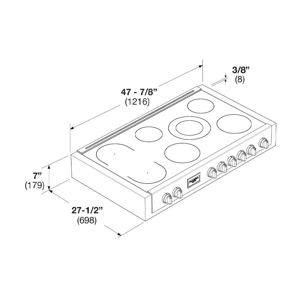 Fulgor Milano F6IRT487S1 Sofia 48 Pro Induction Rangetop - All Glass