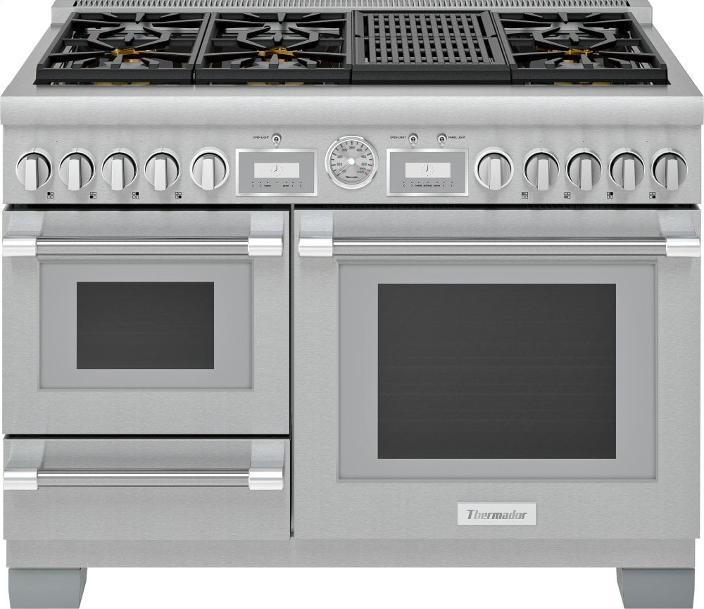 Thermador PRD48WLSGU 48-Inch Pro Grand® Commercial Depth Dual Fuel Steam Range