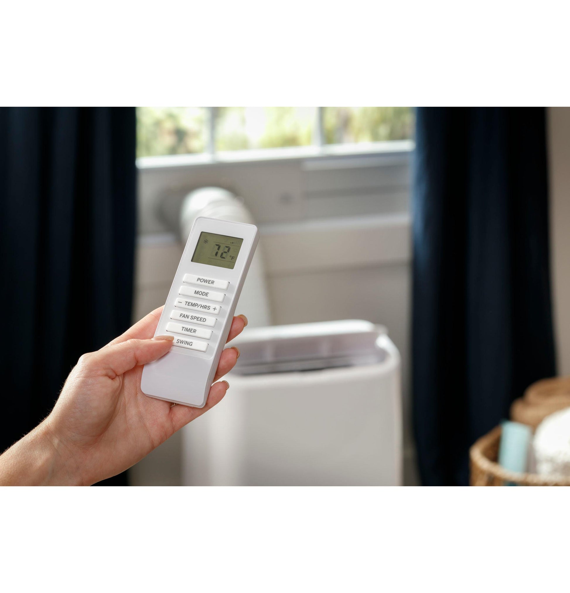 Ge Appliances APCD08JASW Ge® 8,500 Btu Portable Air Conditioner With Dehumifier And Remote, White