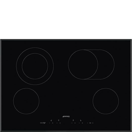 Smeg SEU304EMTB 70Cm (30") Ceramic Cooktop Black Glass, Beveled