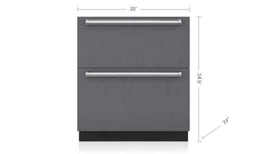 Sub-Zero ID30CI 30" Designer Refrigerator/Freezer Drawers With Ice Maker - Panel Ready