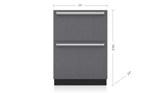 Sub-Zero ID24FI 24" Designer Freezer Drawers With Ice Maker - Panel Ready