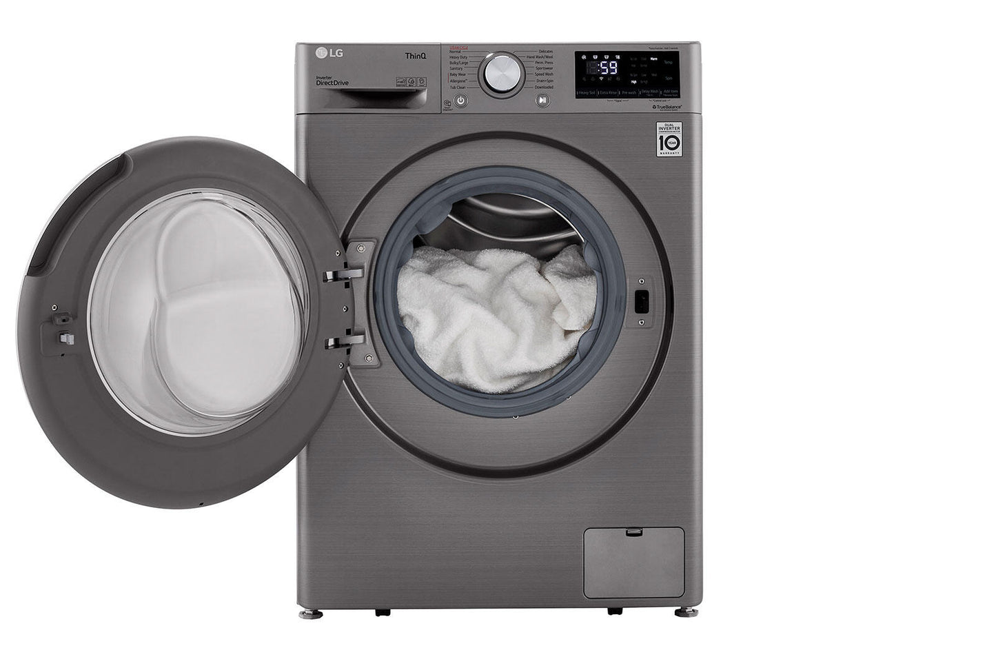Lg WM1455HVA 2.4 Cu.Ft. Smart Wi-Fi Enabled Compact Front Load Washer With Built-In Intelligence