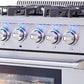 Thor Kitchen HRG3618ULP 36 Inch Professional Liquid Propane Gas Range In Stainless Steel