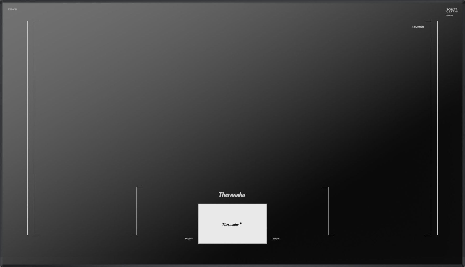 Thermador CIT36YWBB Freedom® Induction Cooktop 36'' Dark Gray, Surface Mount Without Frame Cit36Ywbb