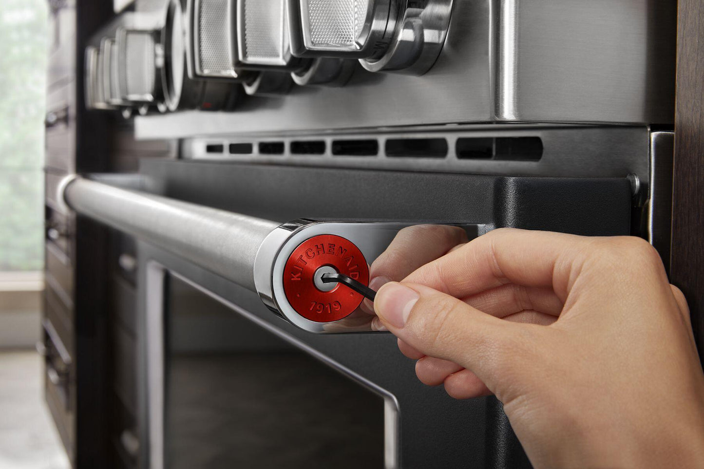 Kitchenaid W11368841RE Kitchenaid® Commercial-Style Range Handle Medallion Kit - Red