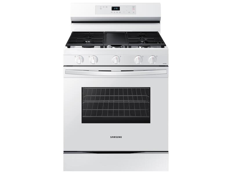 Samsung NX60A6111SW 6.0 Cu. Ft. Smart Freestanding Gas Range With No-Preheat Air Fry & Convection In White