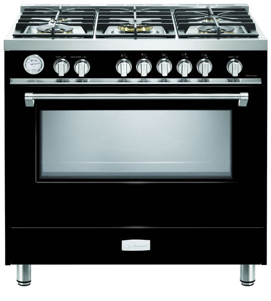 Verona VDFSGG365GB Gloss Black 36" Designer Gas Range