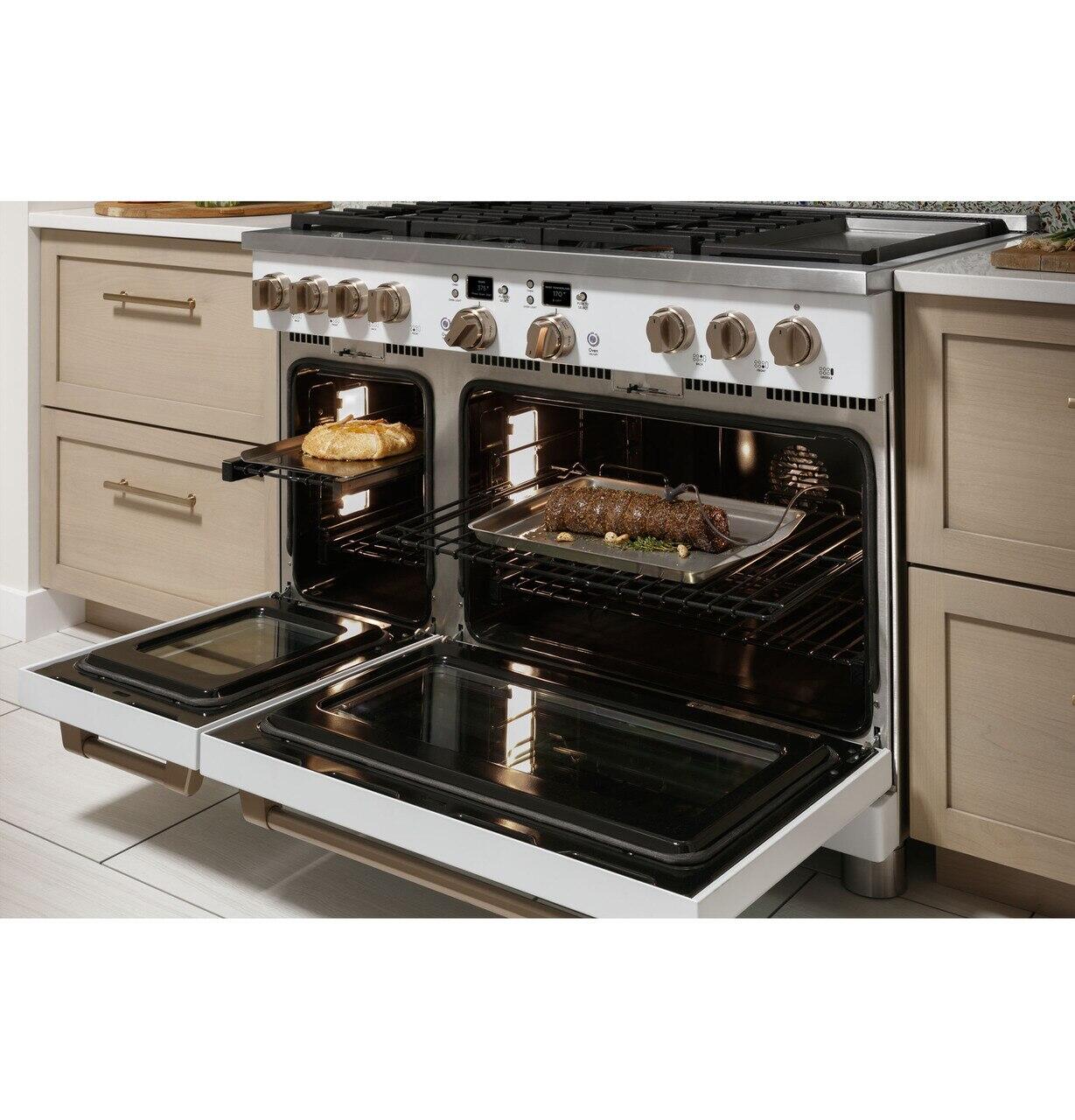 Cafe C2Y486P3TD1 Café™ 48" Smart Dual-Fuel Commercial-Style Range With 6 Burners And Griddle (Natural Gas)