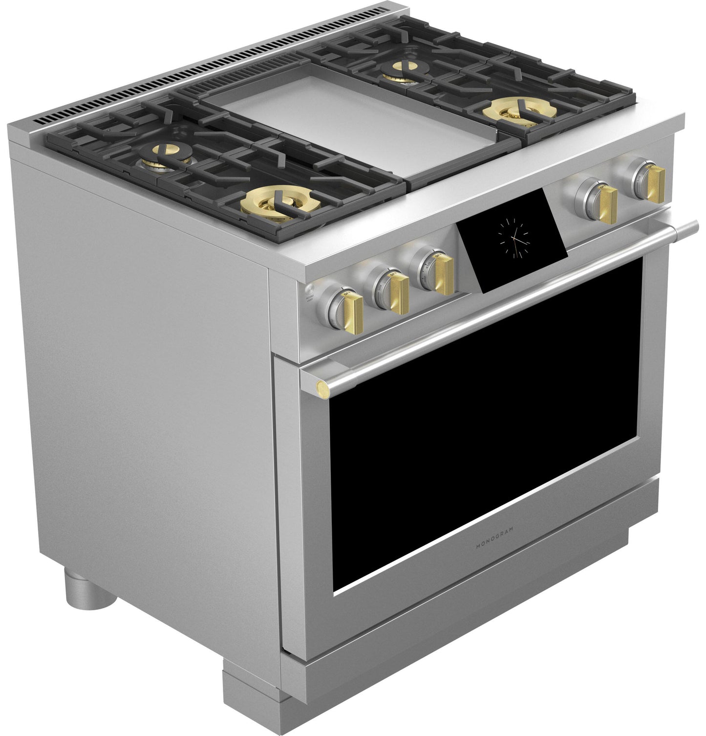 Monogram ZDP364NDTSS Monogram 36" Dual-Fuel Professional Range With 4 Burners And Griddle (Natural Gas)