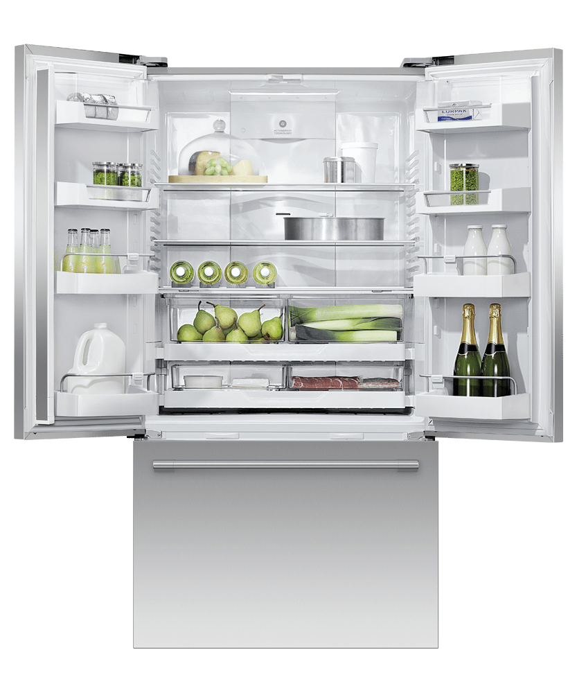 Fisher & Paykel RF201AHUSX1 Freestanding French Door Refrigerator Freezer, 36