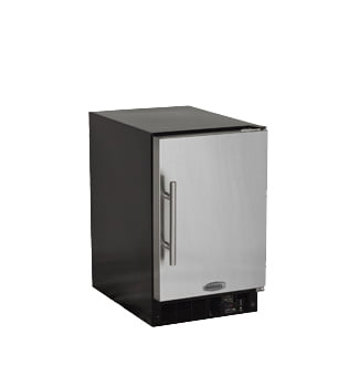 Marvel MA15CRSCLB Marvel 15" Ada Height Compact Crescent Ice Machine - Solid Black Door, Stainless Handle - Left Hinge