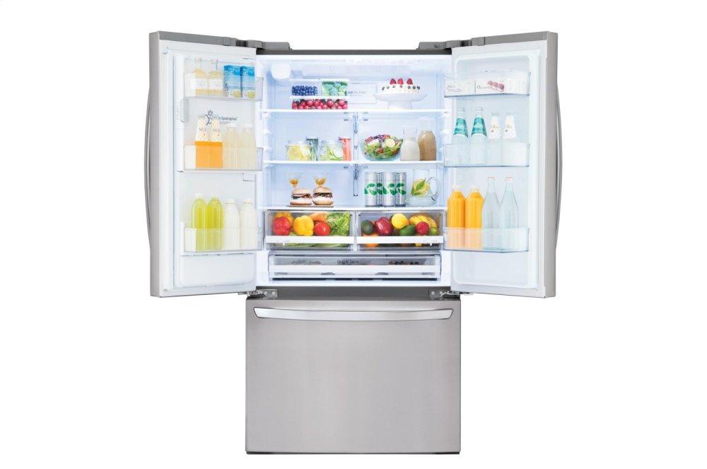 Lg LFXC22526S 22 Cu. Ft. Smart Wi-Fi Enabled French Door Counter-Depth Refrigerator