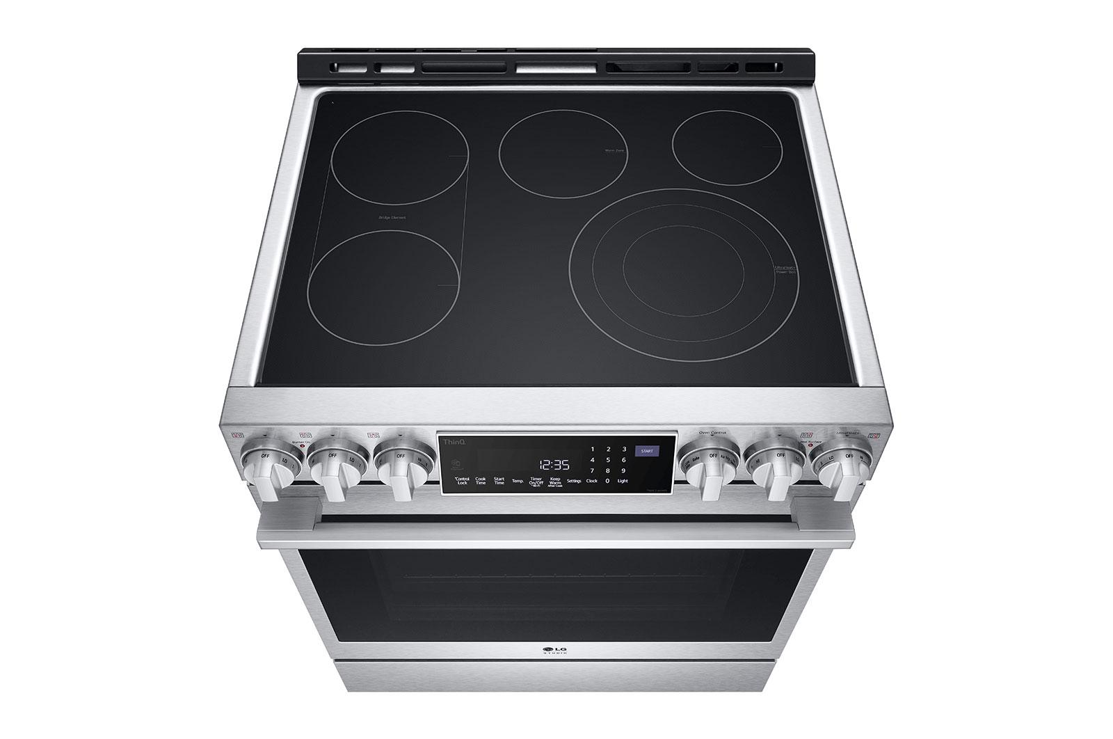 Lg LSES6338F Lg Studio 6.3 Cu. Ft. Instaview® Electric Slide-In Range With Probake Convection® And Air Fry