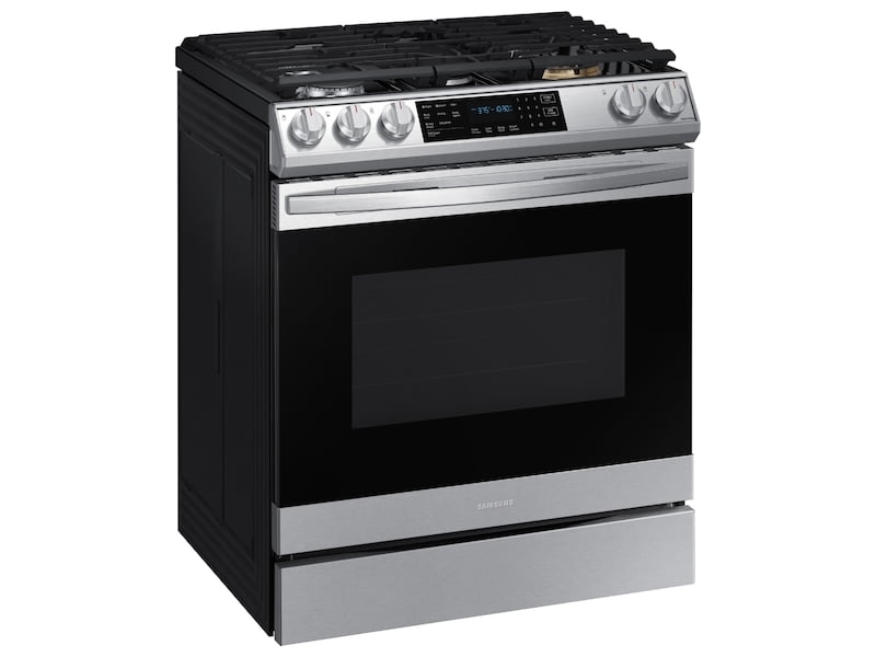 Samsung NX60T8511SS 6.0 Cu. Ft. Front Control Slide-In Gas Range With Air Fry & Wi-Fi In Stainless Steel