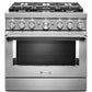 Kitchenaid KFDC506JSS Kitchenaid® 36'' Smart Commercial-Style Dual Fuel Range With 6 Burners - Stainless Steel