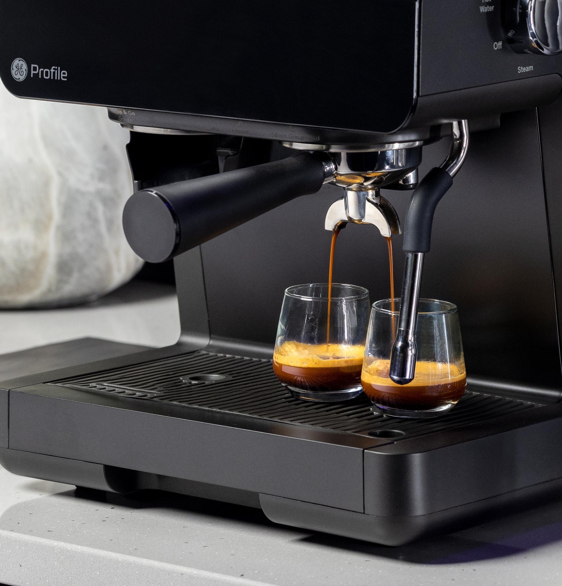 Ge Appliances P7CESAS6RBB Ge Profile™ Semi Automatic Espresso Machine + Frother