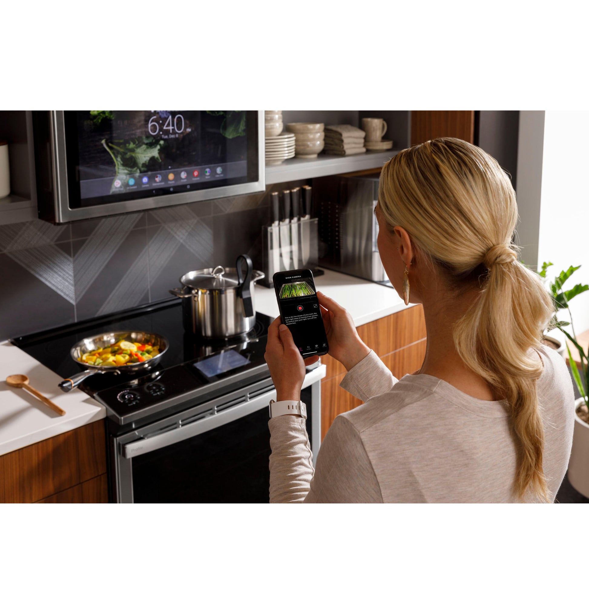 Ge Appliances PHS93XYPFS Ge Profile™ 30" Smart Slide-In Front-Control Induction Fingerprint Resistant Range With In Oven Camera