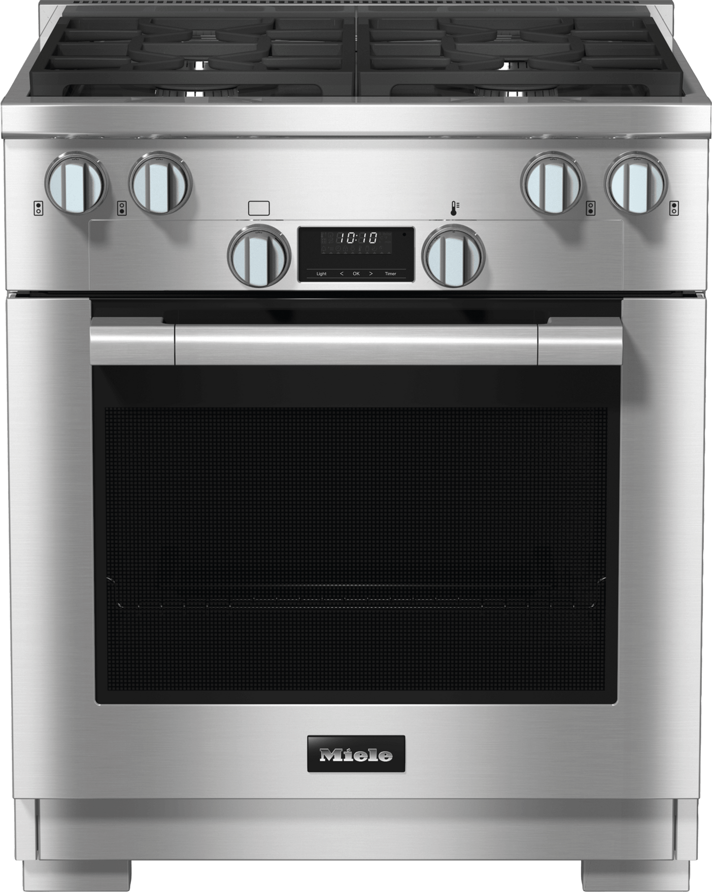 Miele HR11243GAGCLEANTOUCHSTEEL Hr 1124-3 G Ag - 30 Inch Range All Gas With Directselect, Twin Convection Fans And M Pro Dual Stacked Burners
