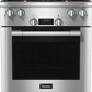 Miele HR11243LPAGCLEANTOUCHSTEEL Hr 1124-3 Lp Ag - 30 Inch Range All Gas With Directselect, Twin Convection Fans And M Pro Dual Stacked Burners