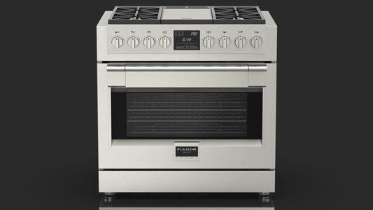 Fulgor Milano F6PDF364GS1 36 Dual Fuel Pro Range With Griddle