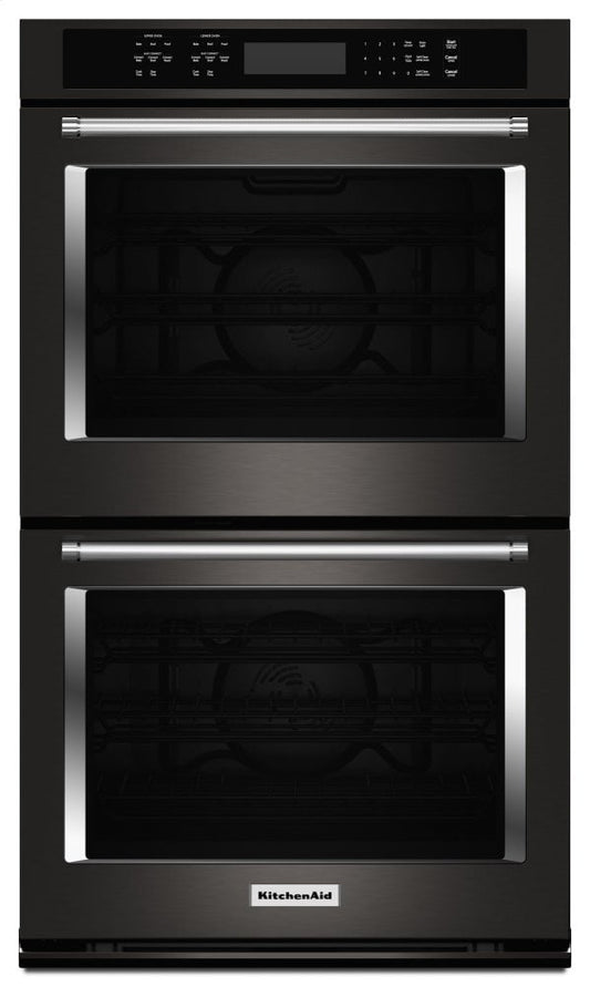 Kitchenaid KODE500EBS 30" Double Wall Oven With Even-Heat™ True Convection - Black Stainless Steel With Printshield™ Finish