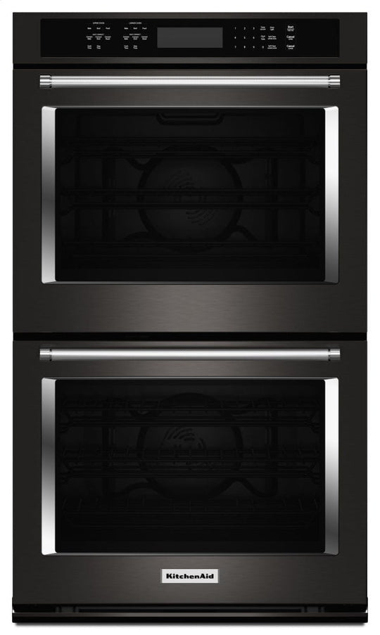 Kitchenaid KODE500EBS 30" Double Wall Oven With Even-Heat™ True Convection - Black Stainless Steel With Printshield™ Finish