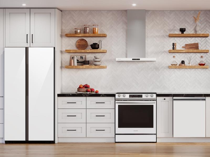 Samsung NK30CB700W12 30" Bespoke Smart Wall Mount Hood With Lcd Display In Clean White