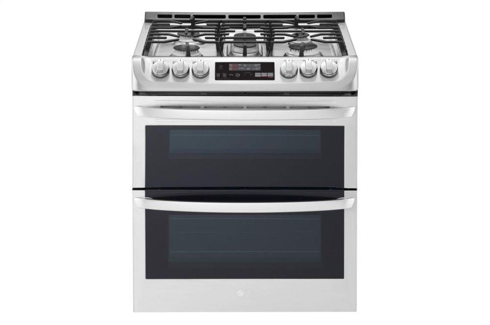 Lg LTG4715ST 6.9 Cu. Ft. Smart Wi-Fi Enabled Gas Double Oven Slide-In Range With Probake Convection® And Easyclean®