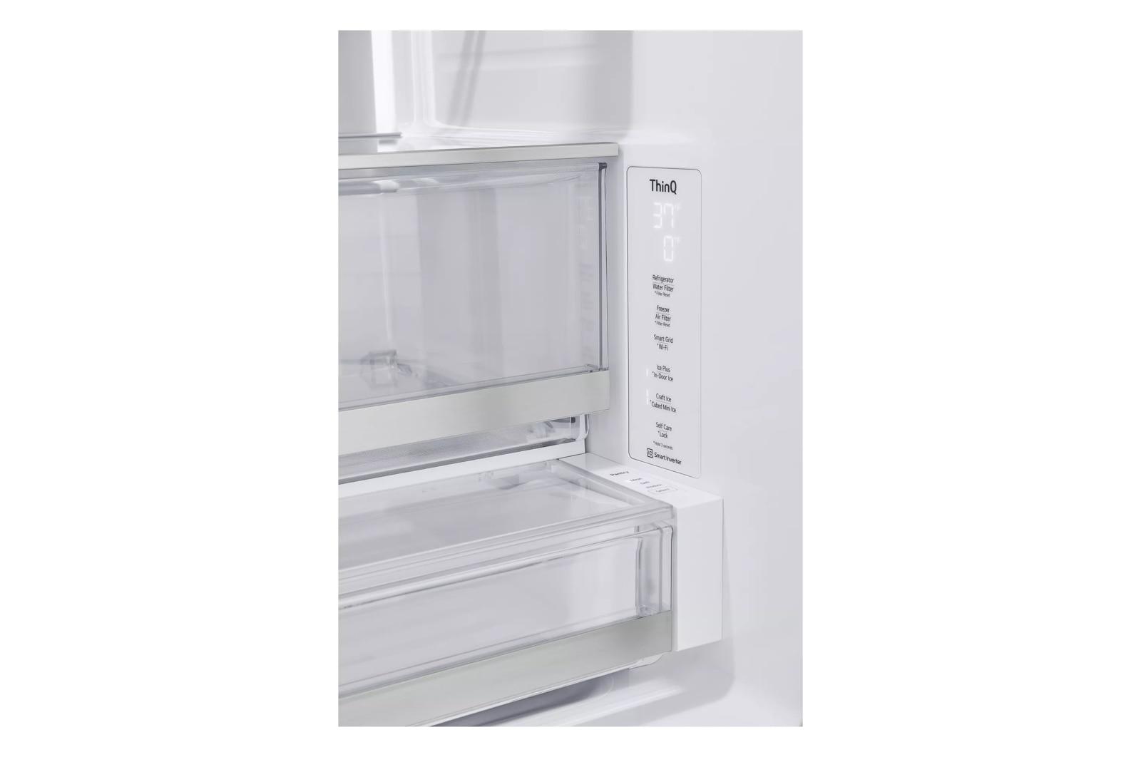 Lg LRYKS3106S 31 Cu. Ft. Smart Standard-Depth Max™ French Door Refrigerator With Four Types Of Ice And Mirror Instaview®
