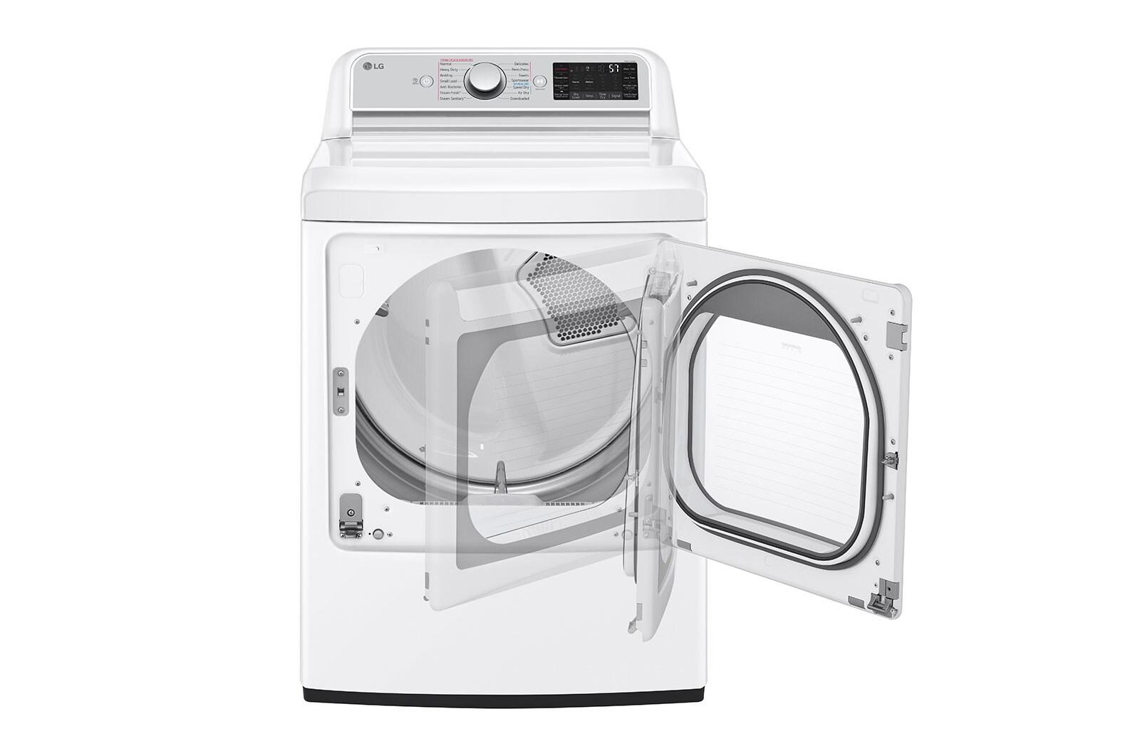 Lg DLGX7901WE 7.3 Cu. Ft. Ultra Large Capacity Smart Wi-Fi Enabled Rear Control Gas Dryer With Turbosteam™