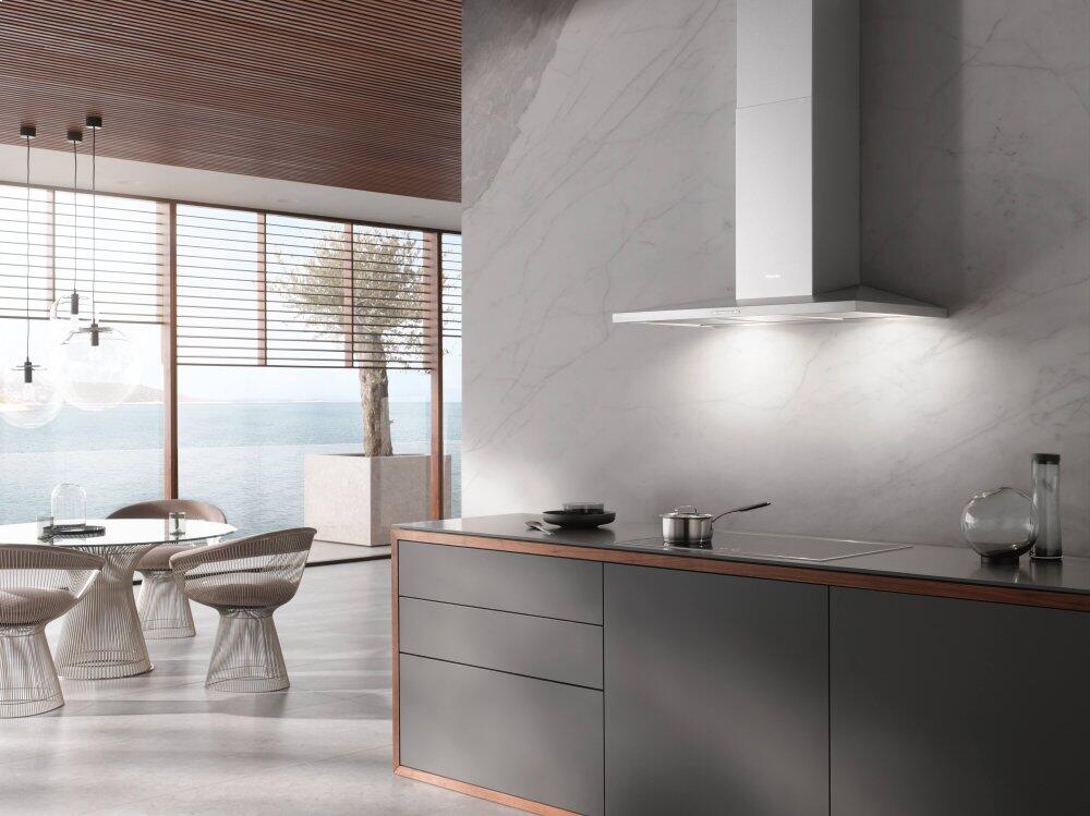 Miele DA3997 Stainless Steel Wall Ventilation Hood With Energy-Efficient Led Lighting And Backlit Controls For Easy Use.
