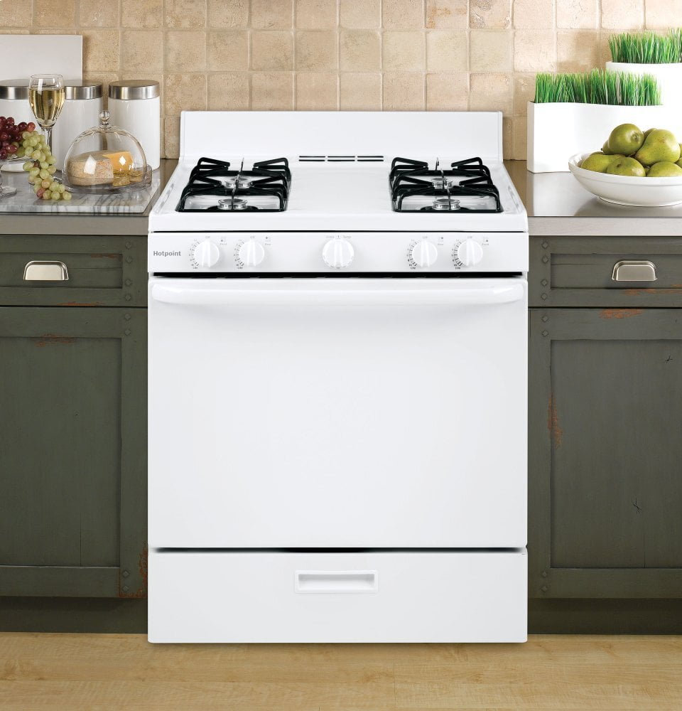 Hotpoint RGBS100DMWW Hotpoint® 30" Free-Standing Gas Range