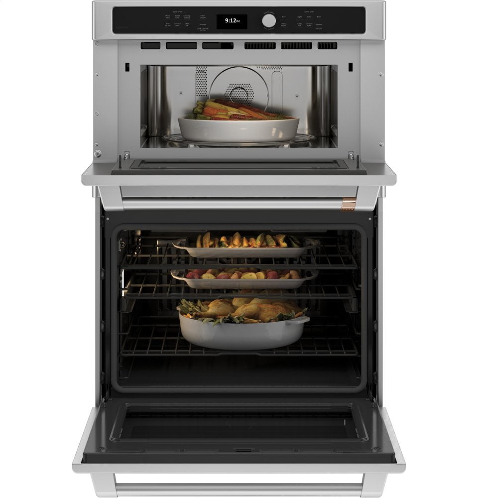 Cafe CTC912P2NS1 Café 30 In. Combination Double Wall Oven With Convection And Advantium® Technology