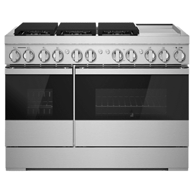Jennair JDRP548HM Noir 48" Dual-Fuel Professional Range With Chrome-Infused Griddle