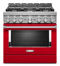 Kitchenaid KFGC506JPA Kitchenaid® 36'' Smart Commercial-Style Gas Range With 6 Burners - Passion Red