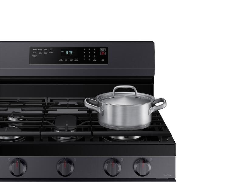 Samsung NX60A6511SG 6.0 Cu. Ft. Smart Freestanding Gas Range With No-Preheat Air Fry & Convection In Black Stainless Steel