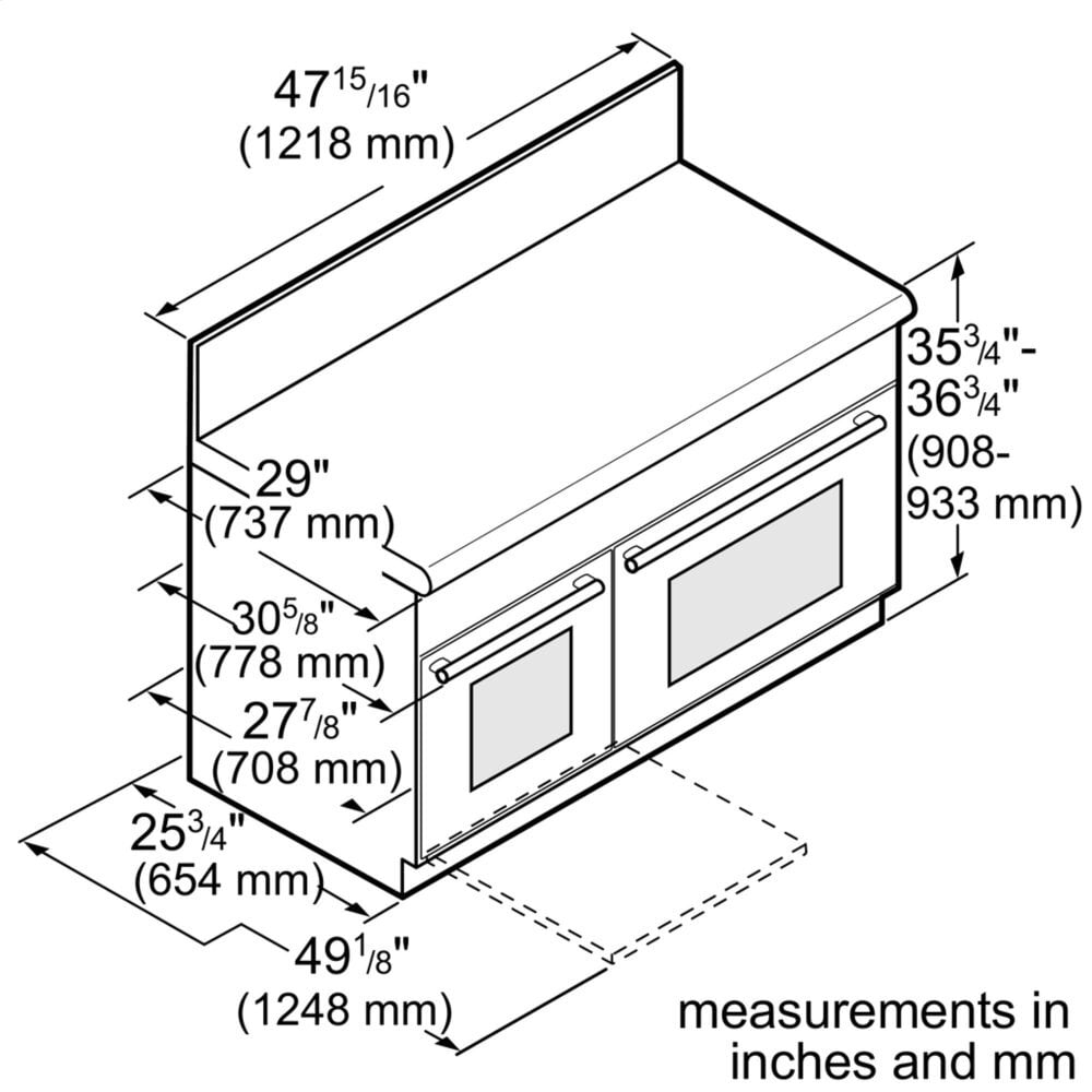 Professional Range Inner Box Dimensions Kitchen Range Dimensions