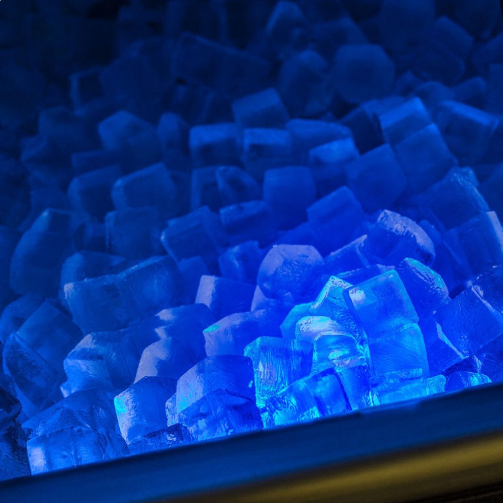 Marvel MP15CPS2RS 15" Clear Ice Machine With Tri-Color Illuminice Lighting - Solid Stainless Steel Door, Integrated Right Hinge, Professional Handle