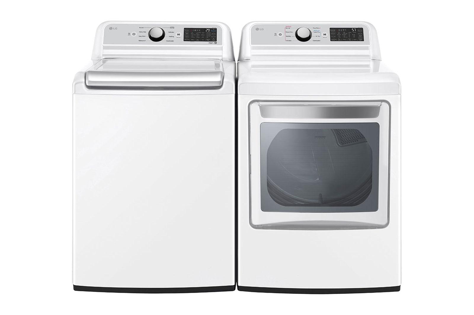 Lg DLE7400WE 7.3 Cu. Ft. Ultra Large Capacity Smart Wi-Fi Enabled Rear Control Electric Dryer With Easyload™ Door