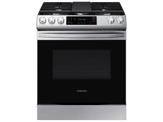 Samsung NX60T8311SS 6.0 Cu. Ft. Front Control Slide-In Gas Range With Convection & Wi-Fi In Stainless Steel