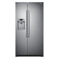 Samsung RS22HDHPNSR 22 Cu. Ft. Counter Depth Side-By-Side Refrigerator In Stainless Steel