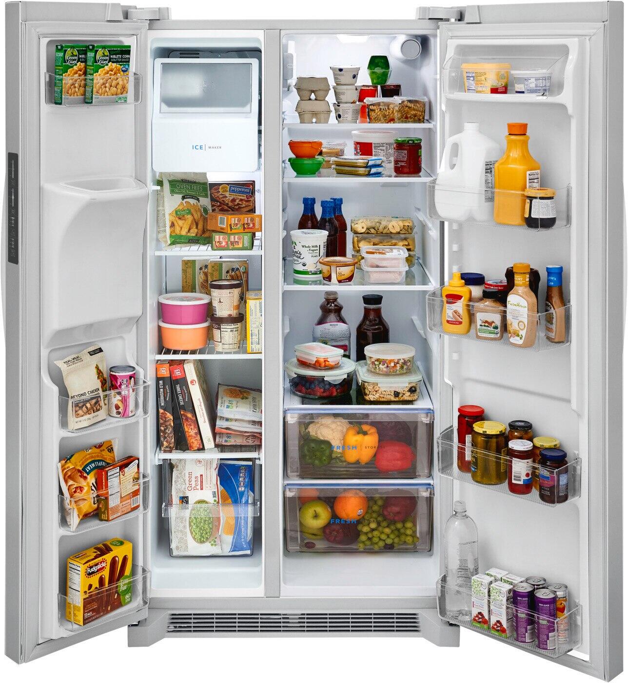 Frigidaire FRSS2623AW Frigidaire 25.6 Cu. Ft. 36'' Standard Depth Side By Side Refrigerator