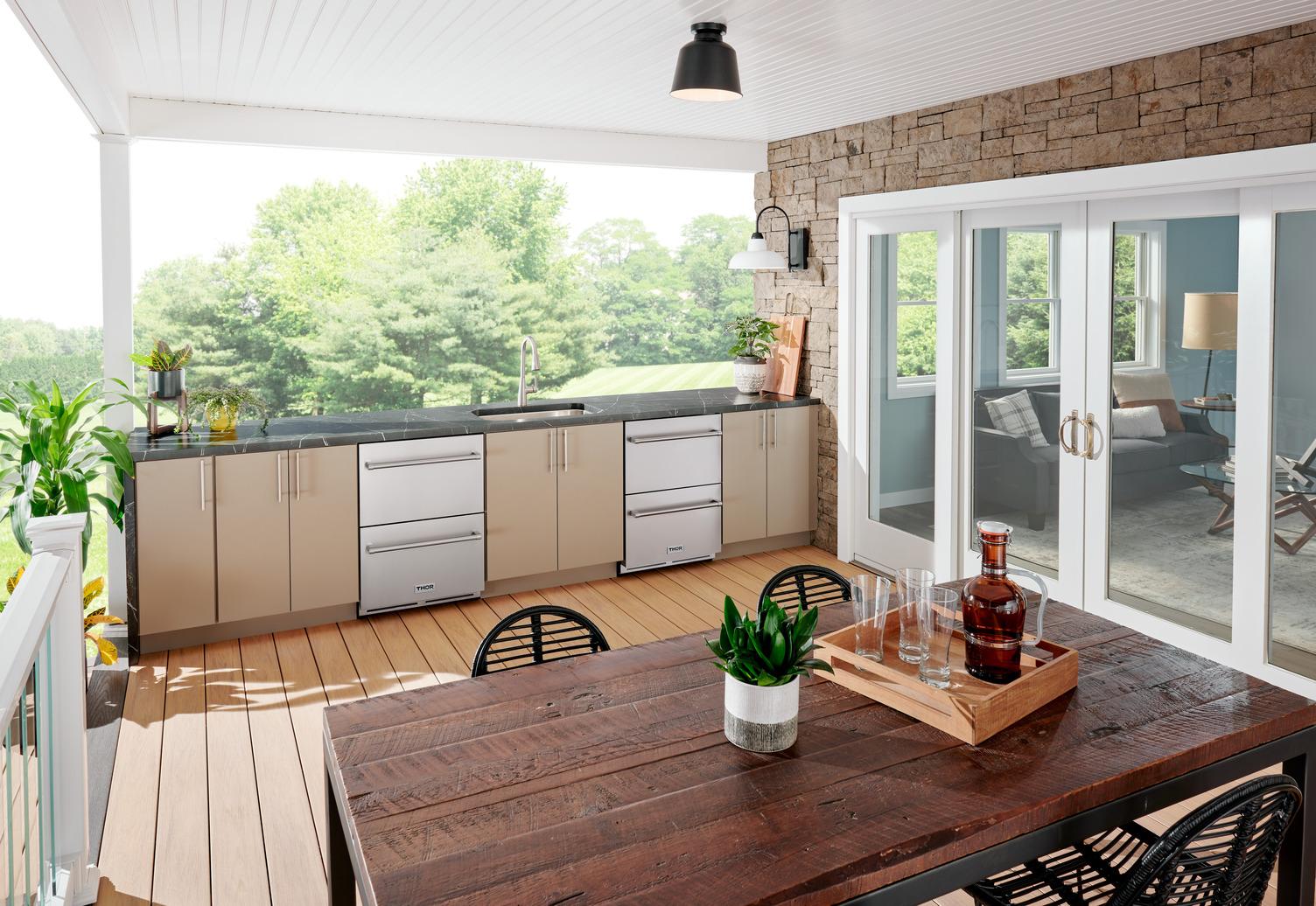 Thor Kitchen TRZ24U 24-Inch Indoor Outdoor Freezer Drawer In Stainless Steel - Trz24U